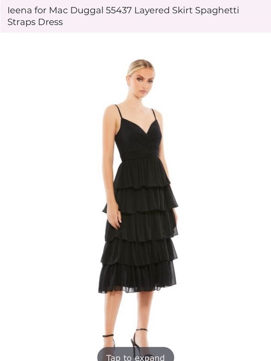 Mac Duggal Dresses & Skirts - Black Layered Spaghetti-Strap Dress MAC Duggal IEENA 8 NWT